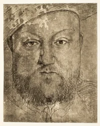 Henry VIII chalk drawing, c.1540, pub. 1902
