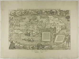 Universal Cosmographic Type, Sim. Grynaeus, New World, Basel 1532