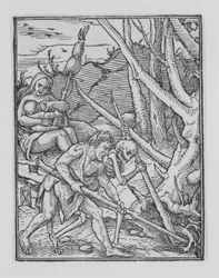 Adam digging, from The Dance of Death