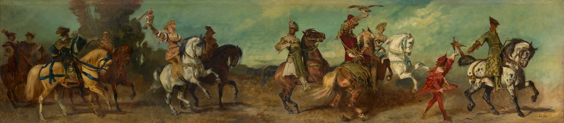 Design for the Festive Procession 1879 - Falcon Hunting