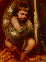 Putto Cleaning the Weapons of Mars