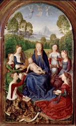 Diptych of Jean du Cellier: Virgin and six saints