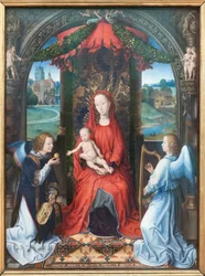 Madonna and Child enthroned with angels