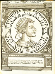 Henricus II Claudus, illustration from Imperatorum Romanorum Omnium Orientalium et Occidentalium Verissimae Imagines ex Antiquis Numismatis