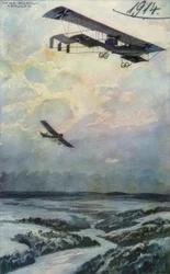 Military Biplane on Reconnaissance Over the Argonne