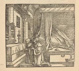Two Praying People in a Bedroom