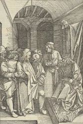 Christ before Herod in a Hall, from Speculum passionis domini nostri Ihesu Christi