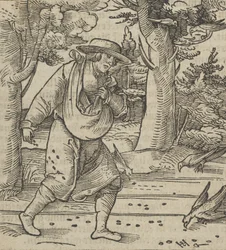 The Birds Eating the Seeds of the Sower, from Hymmelwagen auff dem, wer wol lebt..., 1517