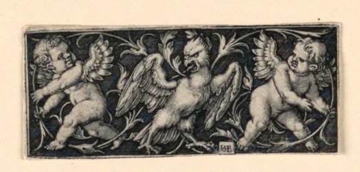 Frieze with Two Putti Fleeing from an Eagle
