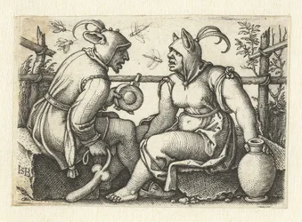 Jester with phallus and female jester