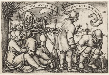Peasants Behind the Hedge