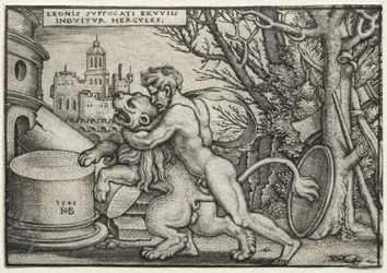 The Labors of Hercules: Hercules Strangling the Nemean Lion