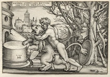 The Labors of Hercules: Hercules Strangling the Nemean Lion