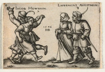 The Peasant Wedding or the Twelve Months: 7 Jacob Hewmon 8-Laurencius Augstmon, 1546