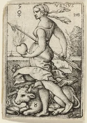 Venus, plate five from The Seven Planets with the Zodiacs