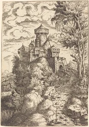 Landscape with a Fortress and Big Stairway, 1554