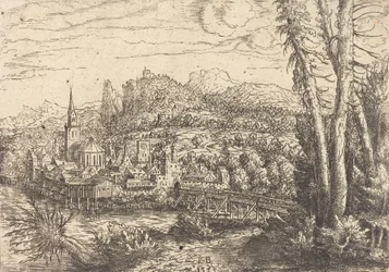 View of a City near a River, 1553