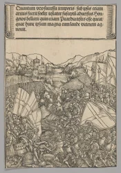 Battle of Hainaut, plate 3 from Historical Scenes from the Life of Emperor Maximilian I from the Triumphal Arch