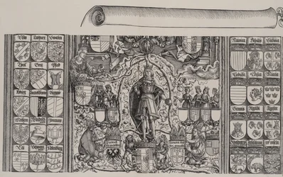 The Upper Portion of the Genealogy of Maximilian, with the Right Edge of the Scroll
