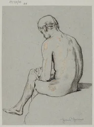 Nude of a Seated Man with Leg Crossed