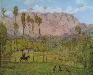 Landscape near Carrara. Around 1910