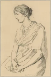 Study of a Seated Woman in Antique Costume