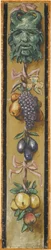 Wall Frieze from the Music Room of the Pringsheim House, Munich: Horned Mask, Bundle of Grapes, Apples, and Pears. Right of Inv.-No. 1922