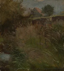 Meadow, Farmhouse in the Background