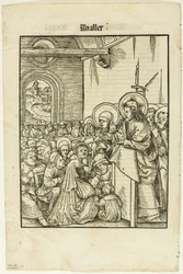 Christ Preaching, from Leben Jesu Christi, plate 19 from Woodcuts from Books of the XVI Century