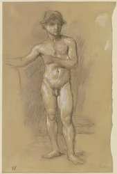 Nude of a Young Standing Man