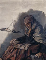 Oyster Woman. Study for the Frescoes at the Zoological Station in Naples