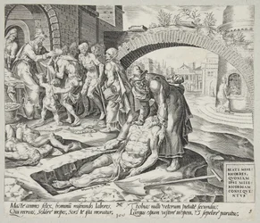 Blessed are the Merciful. Tobit Burying the Dead, Clothing the Naked and Feeding the Hungry