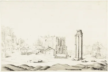 Ruins of the Campo Vaccino in the Roman Forum