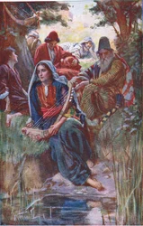 By the Rivers of Babylon (Illustration from Pictures That Teach The Crown Series, 1920)