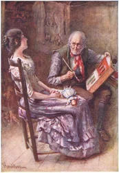 Caleb Plummer and His Blind Daughter, illustration for 