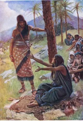 Deborah and Barak (Illustration from Pictures That Teach The Crown Series, 1920)