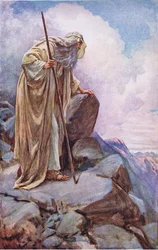 Moses of Pisgah (Illustration from Pictures That Teach The Crown Series, 1920)