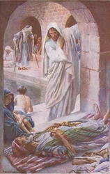The pool of Bethesda, illustration from Harold Copping Pictures: The Crown Series