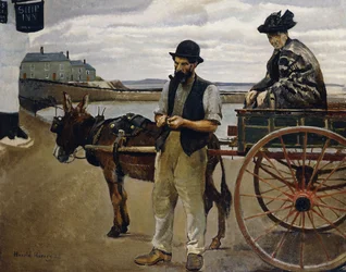 Man with a Woman in a Cart