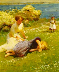 Young Girls on a Cliff Top