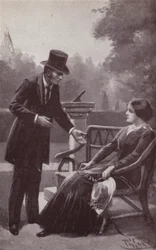 Illustration for The Mystery Of Edwin Drood by Charles Dickens (lithograph)