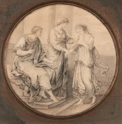 One of Two Classical Pictures After Angelica Kauffmann