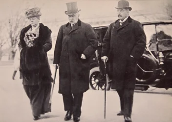 John Pierpont Morgan with His Son and Daughter Attending the Money Trust Investigation