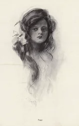 Portrait of a young girl named Peggy