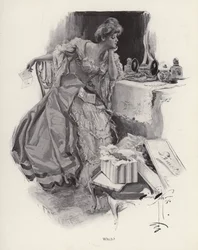 Young woman deciding between two suitors