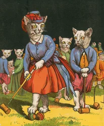 Cats Playing Croquet