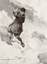 Golf Courses: Sandwich, Playing onto the Green from 