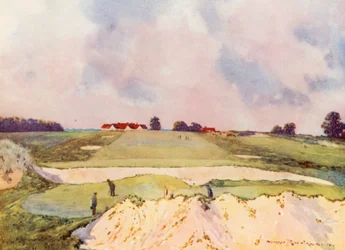 Golf Courses: Sandy Lodge, the First Green, Looking Towards the Club House
