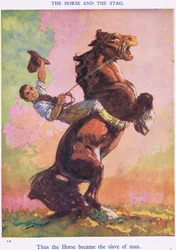 Thus the Horse Became the Slave of Man (from the Horse and the Stag)