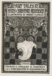 Illustrated title page with symbols and squares